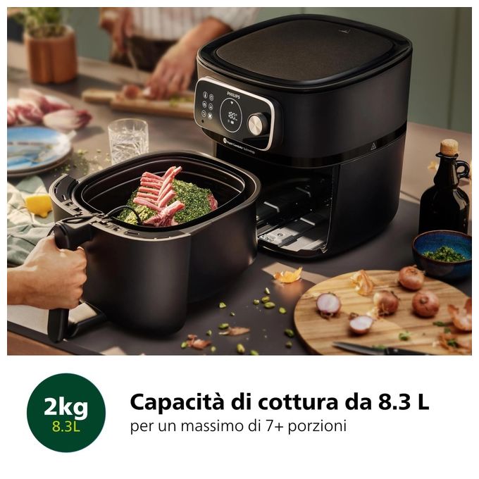 Philips HD9876-90 Friggitrice ad aria 8.3 L 2200 W 22 Programmi Display LED colore Nero