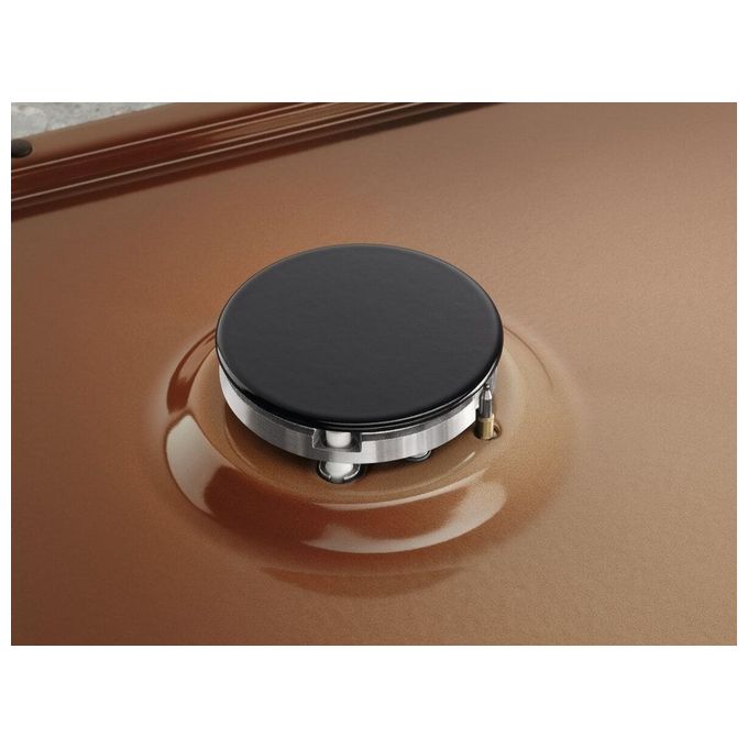 Electrolux KGS6404T Serie 300 Piano cottura Gas 60 cm 4 fuochi SicurGas accensione a manopola colore Terra di Francia
