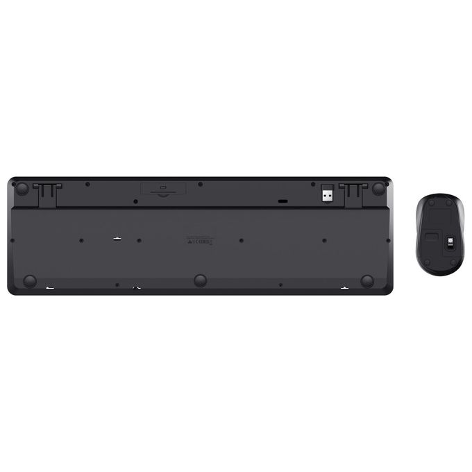 Trust TKM-360 Kit Tastiera e Mouse Wireless Ultrasilenzioso USB 10 metri layout standard colore Nero