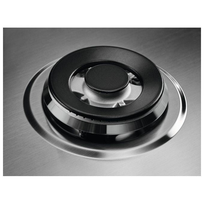 Electrolux KGU64361Z Piano cottura a gas Ultraflat 4 fuochi 1 bruciatore Wok multicorona Griglie in ghisa 60 cm Inox Antimpronta
