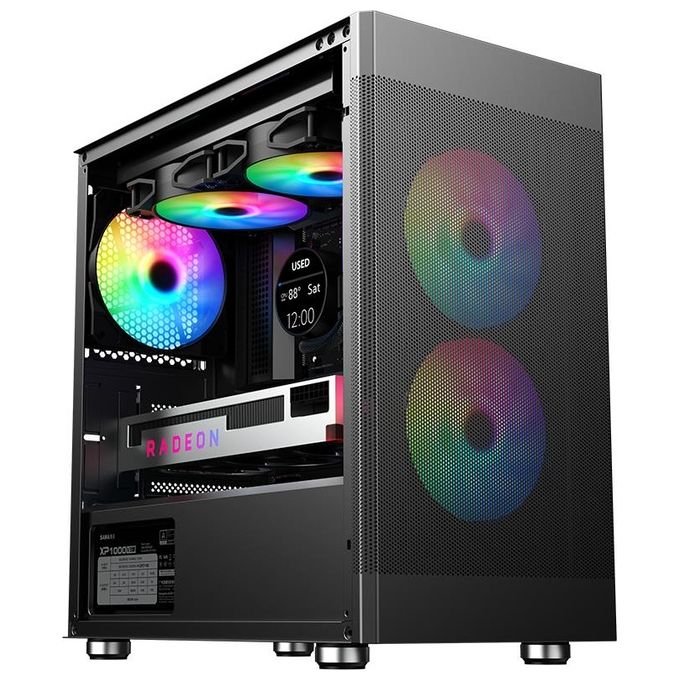 Itek ITGCAPM35B PROMESH 35B PC Case Mini Tower Micro ATX Mini ITX 3 Lati Mesh Type-C 2x USB 3.0 colore Nero
