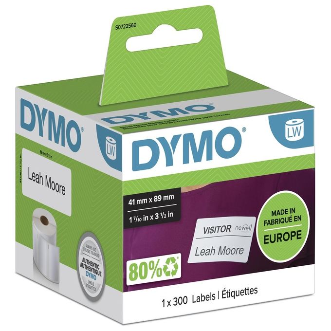 Dymo Cf300 etichette Labelwrit 41x89mm Bianco
