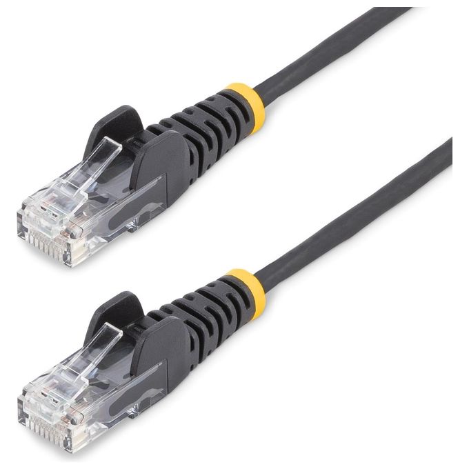 StarTech.com Cavo di Rete Ethernet Snagless CAT6 da 50cm  Cavo Patch Antigroviglio Slim RJ45 Nero