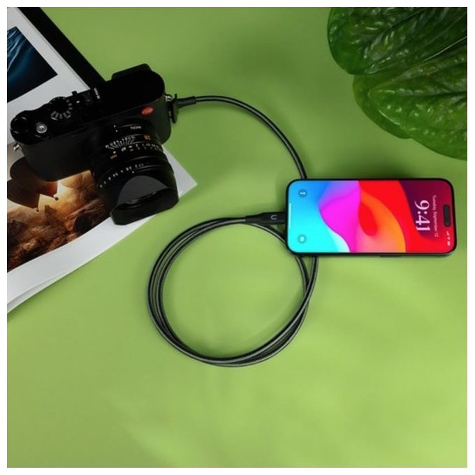 Tunit TTCC1BK Cavo USB-C USB-C USB4 40 Gbit-s 240W 2m colore Nero Titanio