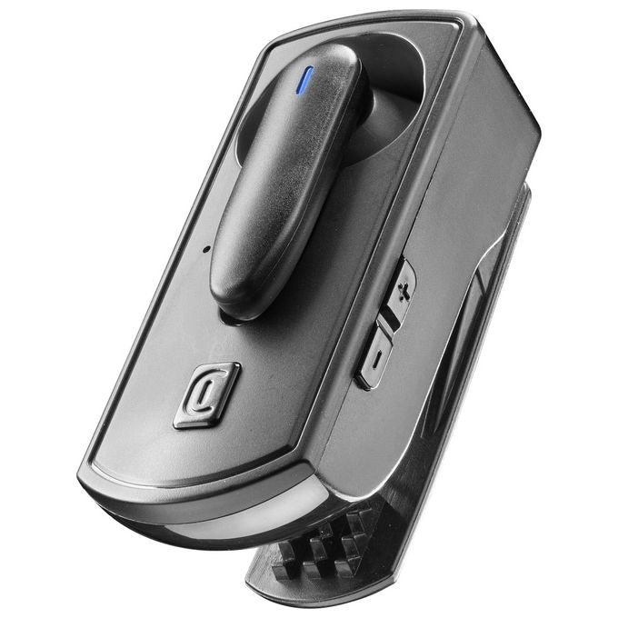 Cellularline BTCLIPPROK Clip Pro Auricolare Mono Bluetooth In-ear con Base di Ricarica e Clip Bluetooth 5.3 ANC 5h colore Nero