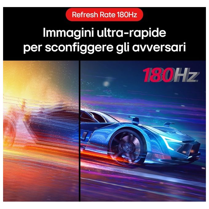 LG 27GS60QN UltraGear Monitor Gaming Curvo 27'' Quad HD 2560x1440 180Hz 1ms AMD FreeSync HDR10 colore Nero