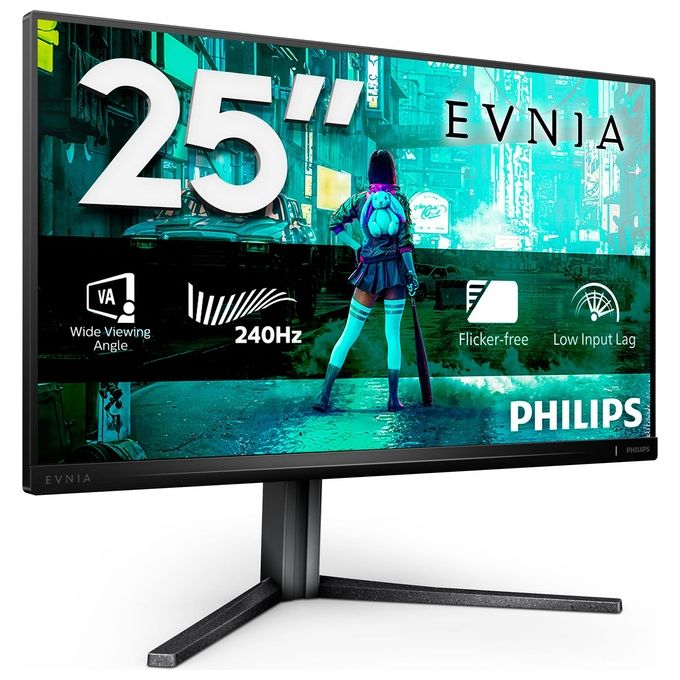 Philips 25M2N3200W-00 Evnia Monitor PC Gaming 24.5'' Full HD 1920x1080 VA 240 Hz 1 ms Adaptive Sync colore Grigio
