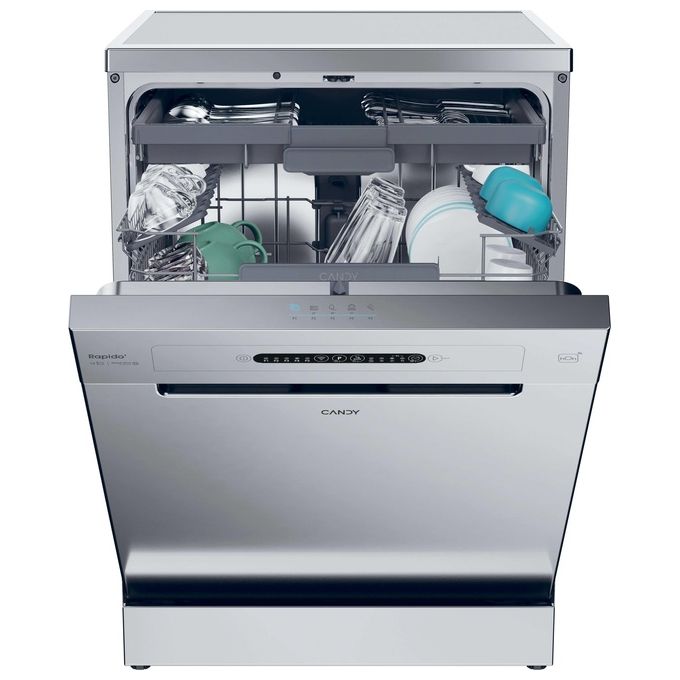 Candy CF 3C7L1S RapidO Lavastoviglie Libera Installazione 13 coperti Classe C 8 programmi 47 dB Wi-Fi (85x59,7x59,8 cm) colore Inox