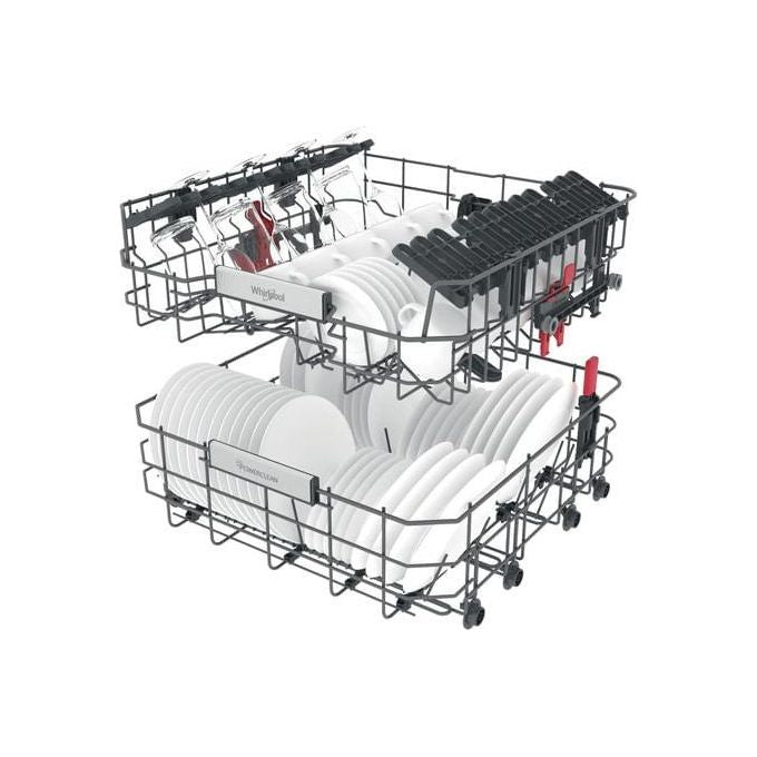 Whirlpool WFO3O41PLX Lavastoviglie Libera Installazione 14 coperti Classe C 41 dB NaturalDry 6° SENSO 10 programmi (85x60x59 cm) colore Inox