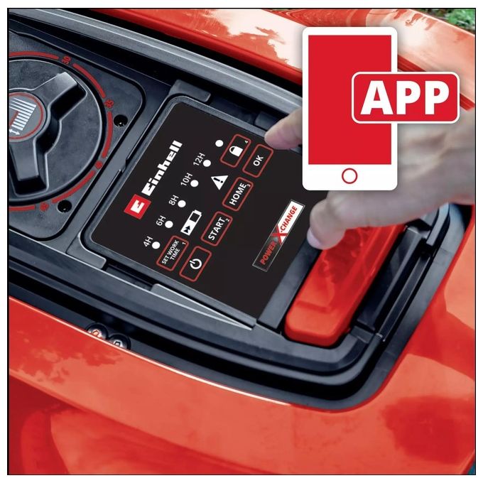 Einhell 3413944 FREELEXO Robot tosaerba 18 V Power X-Change fino a 450 m² Bluetooth App Multizona senza batteria colore Rosso