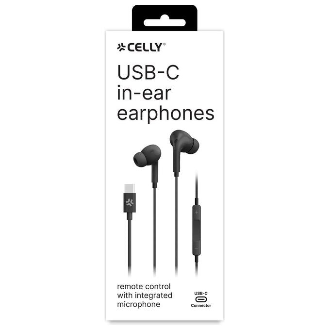 Celly In Ear Stereo Auricolari Wireless Usb-C Nero