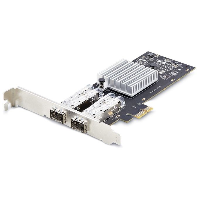 StarTech.com P021GI-NETWORK-CARD Scheda di Rete SFP GbE a 2 Porte Controller Intel I210-IS 1000 Mbit-s PCI Express 2.1 x1 colore Nero