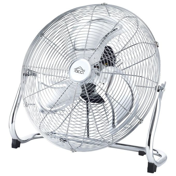 DCG Ventilatore Verticale 3 Velocita' 55cm Cromato per Climatizzazione in Ambienti Interni