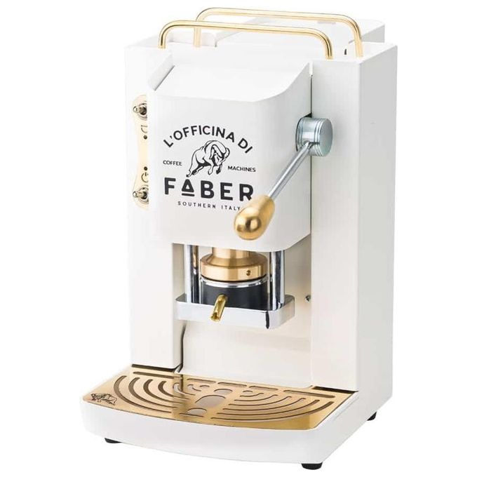 Faber Pro Deluxe Macchina da Caffe' a Cialde 44mm Turquoise Ottone