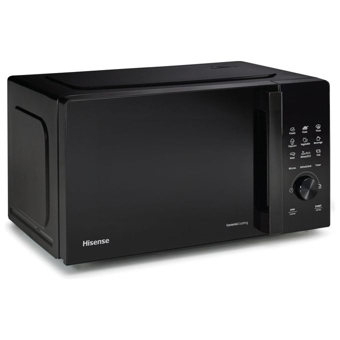 Hisense H20MOBSD1H Forno a Microonde Solo 20 L 700W 9 Programmi Rivestimento Ceramica colore Nero