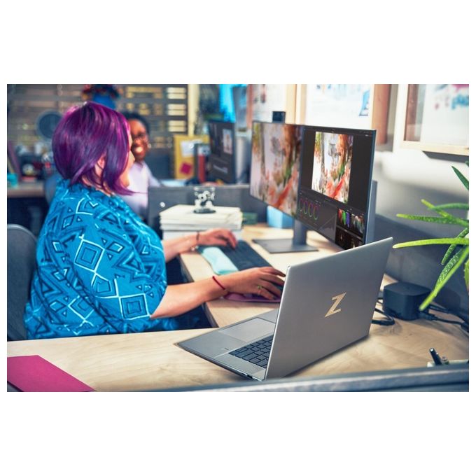 HP 4Q8N9AA Z24m G3 Monitor PC 23.8'' QHD IPS 2560x1440 Webcam 5MP USB-C 100W Hub USB colore Argento