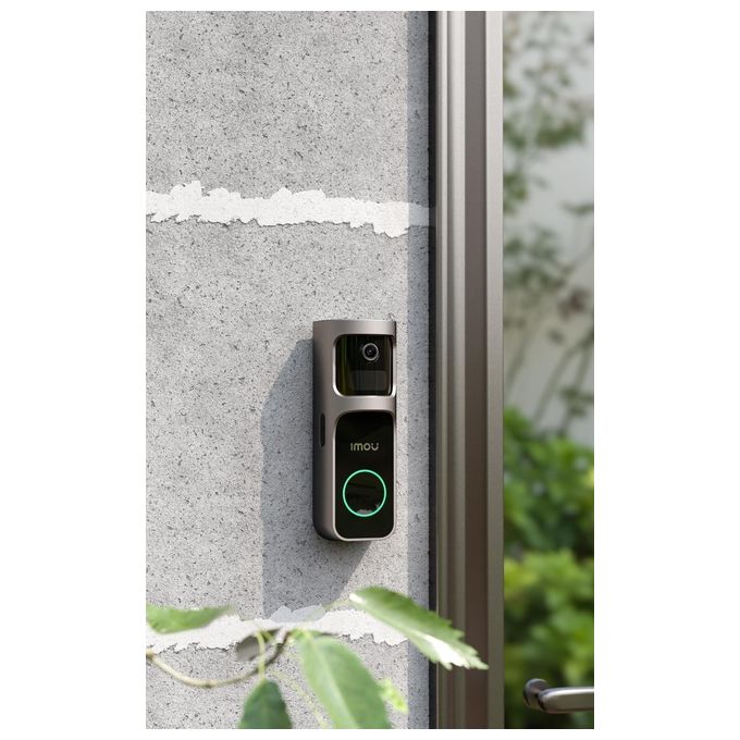 Imou DB-2SP-3T0W-DS2S Doorbell 2S Kit Videocitofono Wi-Fi 2K 3MP Batteria 5000 mAh Visione Notturna IR colore Nero