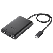 I-tec C31DUAL4K60DP Adattatore Video USB-C Doppio 4K 60Hz Singolo 8K 30Hz 2x DisplayPort colore Nero