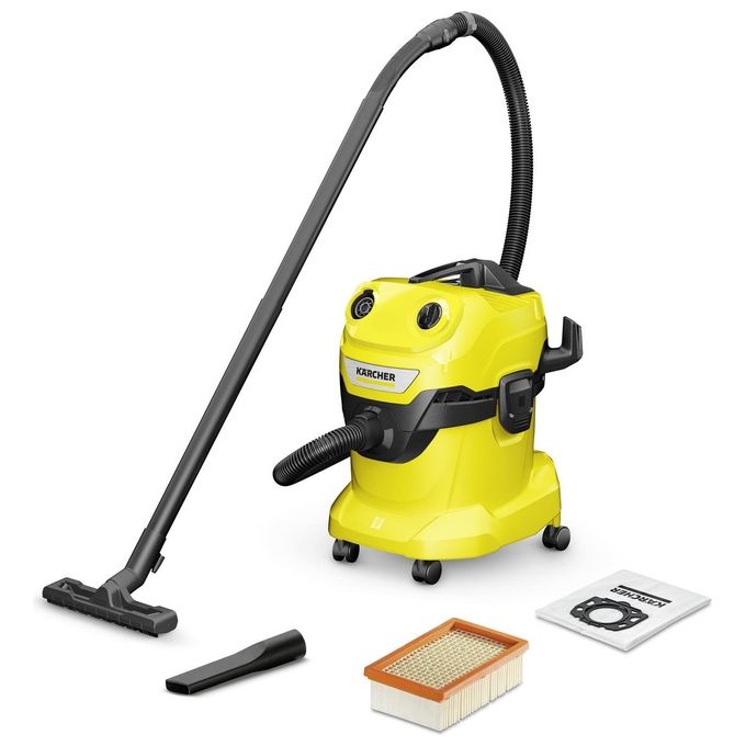 Kärcher WD 4 V-20-5-22 Aspirapolvere a Cilindro Secco e Bagnato 20 L 1000 W colore Nero Giallo