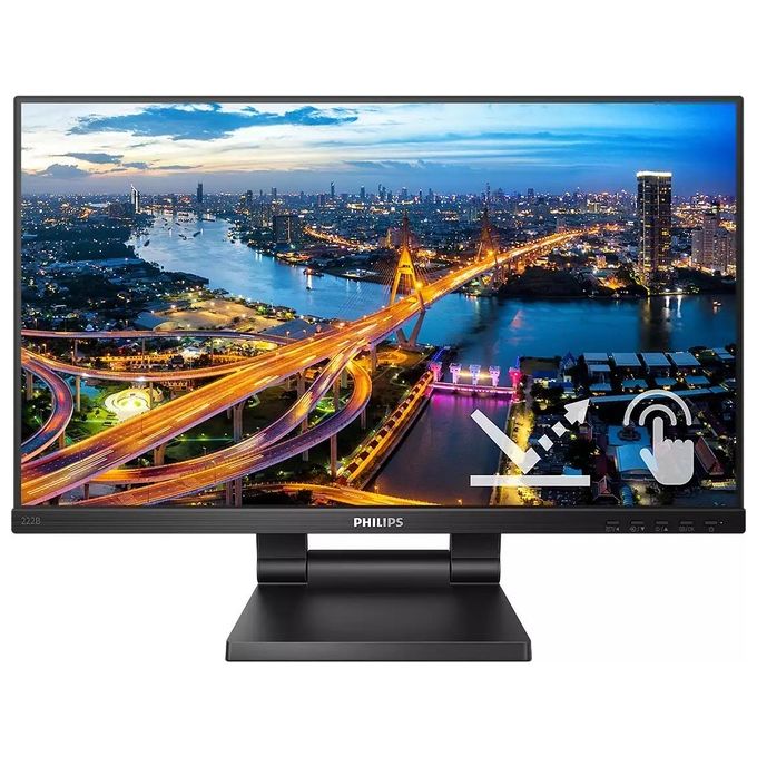 Philips 222B1TC-00 B Line Monitor PC 21.5'' IPS Touch Full HD 1920x1080 75Hz 4ms Hub USB 3.2 colore Nero