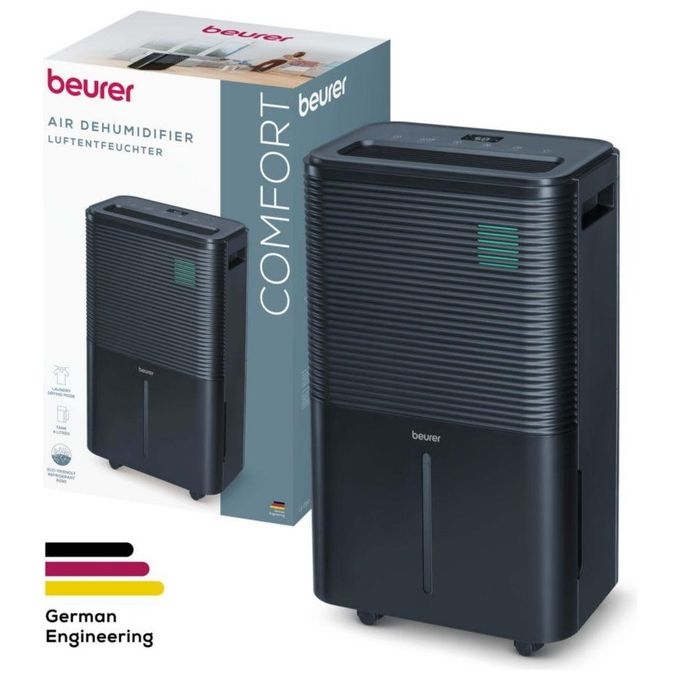 Beurer LE250 Deumidificatore 20 l-24h 60 m² 330 W funzione bucato serbatoio 4 L 55 dB colore Nero