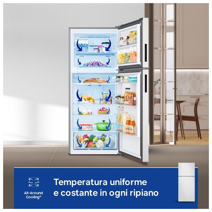Samsung RT38CB6624C1ES BESPOKE AI Frigorifero Doppia Porta 393 L 171.5 cm Classe E 39 dB No Frost Wi-Fi colore Cotta White