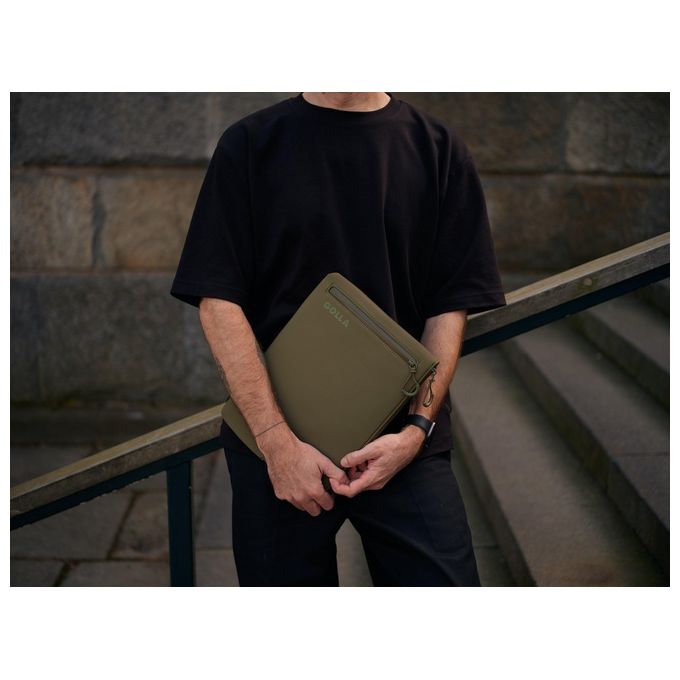 Golla 601656 Metro Custodia Sleeve per Laptop 13'' Neoprene Idrorepellente 2 Scomparti colore Verde