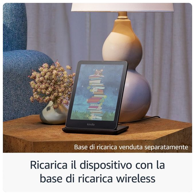 Amazon B0CX8YKQ2H Kindle Colorsoft Signature Edition Ebook Reader 7'' 32 GB Wi-Fi Bluetooth ricarica wireless colore Nero
