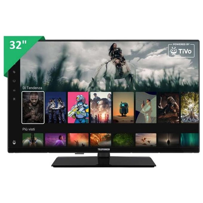 TELEFUNKEN TE32750B45I2DT Smart TV LED 32'' HD Ready Wi-Fi HDR10 DVB-T2-S2 Hotel Mode colore Nero