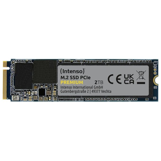 Intenso 3835470 Premium SSD M.2 2 TB PCIe 3.0 x4 NVMe 1.3 SLC velocita' lettura fino a 2100 MB-s velocita' scrittura fino a 1700 MB-s colore Nero