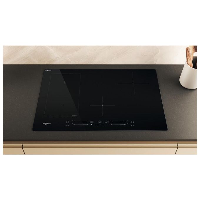 Whirlpool WL S2177 CPNE Piano cottura a induzione 77 cm 4 zone FlexiCook 6° Senso 7200 W colore Nero