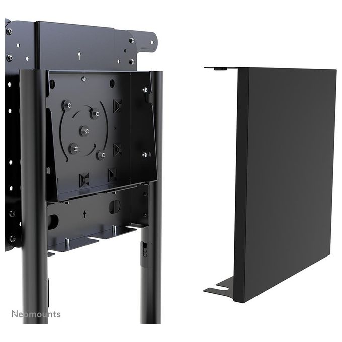 Neomounts NS-M1250BLACK Carrello TV 37-70'' Rotazione 90° Inclinazione Regolabile 4 Ruote con Freno Mensola Integrata VESA 200x200-600x400 mm Peso Max 70 Kg colore Nero