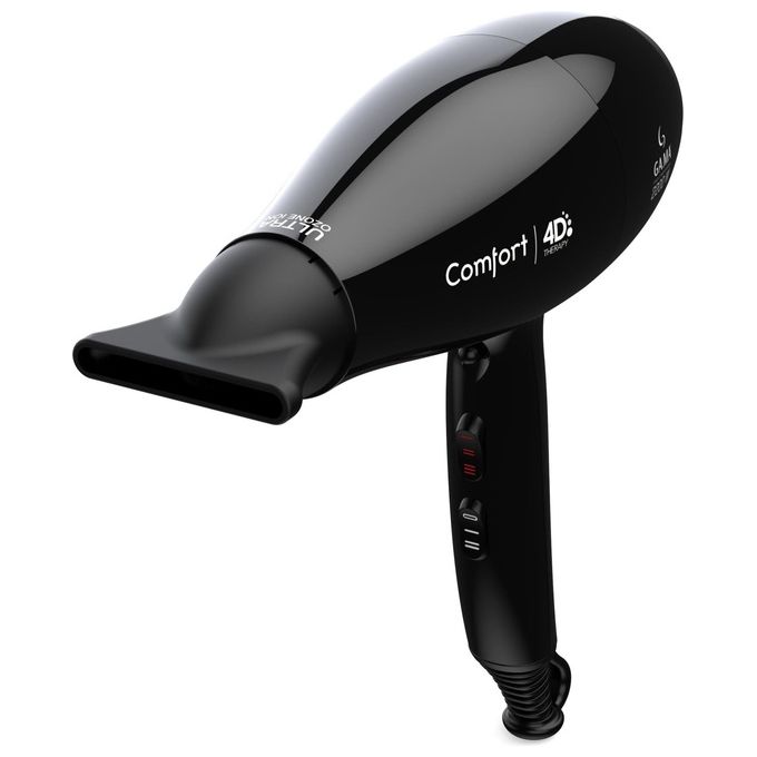 Ga.ma GH0532 Comfort 4D Therapy Asciugacapelli 2200W Ozone Ion Plus Tormalina 2 Velocita' 3 Temperature Diffusore colore Nero