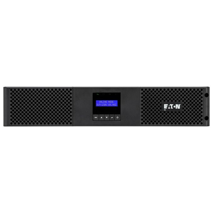 Eaton S9164775 9E1000IR Gruppo di Continuita' UPS Doppia Conversione Online 1 kVA 900 W 4 Prese AC C13 Forma d'Onda Sinusoidale Display LCD Comunicazione USB e Seriale RS-232 colore Nero