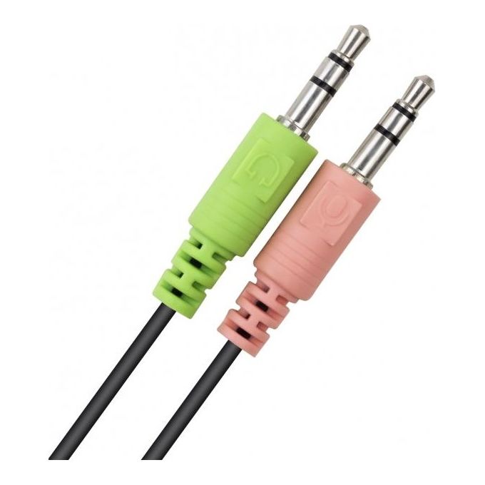 Vultech Cuffie con Microfono Hs-01 Rev 2.2 Doppio Jack 35mm con Adattatore