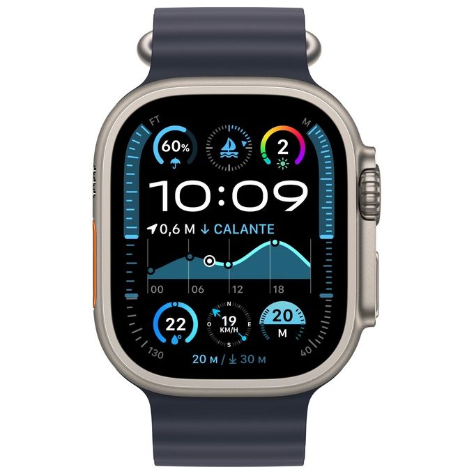 Apple Watch Ultra 2, GPS + Cellular, 49mm, Titanio, Navy Ocean Band