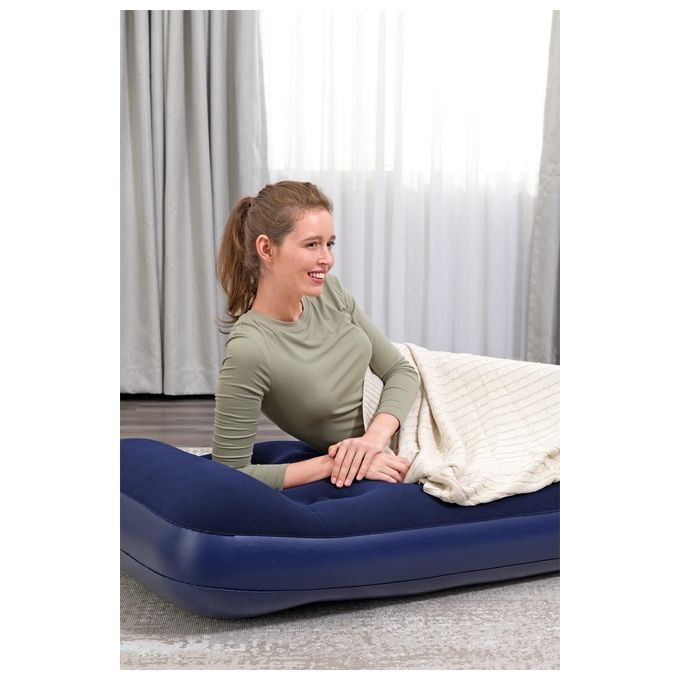 Bestway Materasso Gonfiabile Singolo con Pompa Pedale Blu