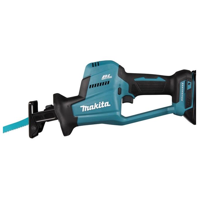 Makita DJR189ZJ Seghetto Diritto a Batteria Motore Brushless 18V Velocita' Variabile Fino a 3100 spm Luce LED Inclusa Valigetta Makpac e 3 Lame Colore Nero Blu