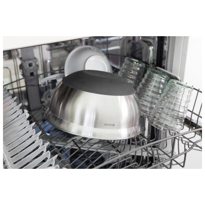 Brabantia Mixing Bowl Ciotola Graduata con Base in Silicone Steel Matt Black 3 Litri