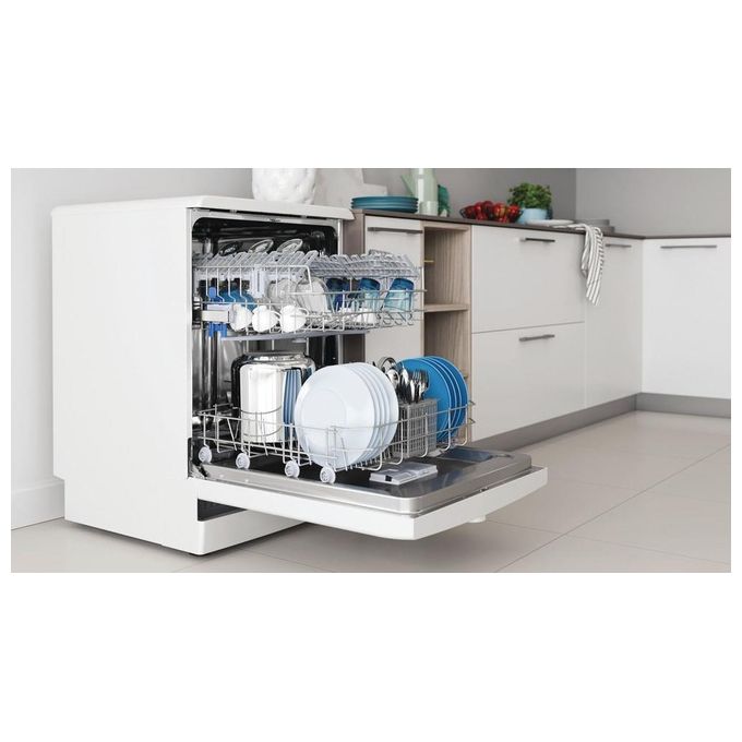 Indesit D2F HK26 Lavastoviglie Libera Installazione 14 coperti Classe E 46 dB 6 programmi (85x60x59 cm) colore Bianco