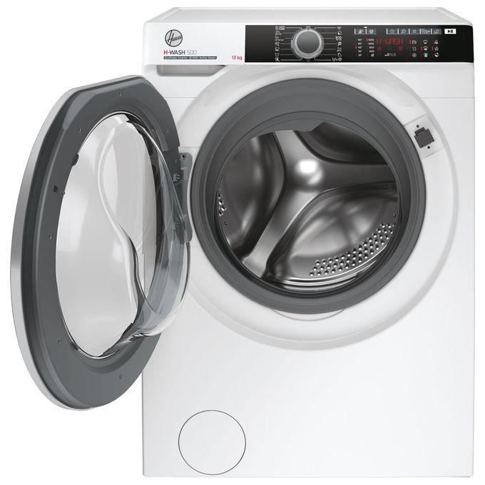 Hoover HWE 413AMBS-1-S H-WASH 500 Lavatrice Carica Frontale Tecnologia Active Balance Kg ModePlus Auto Care Classe energetica A Capacita' di carico 13 Kg Centrifuga 1400 giri Motore Inverter Eco-Power