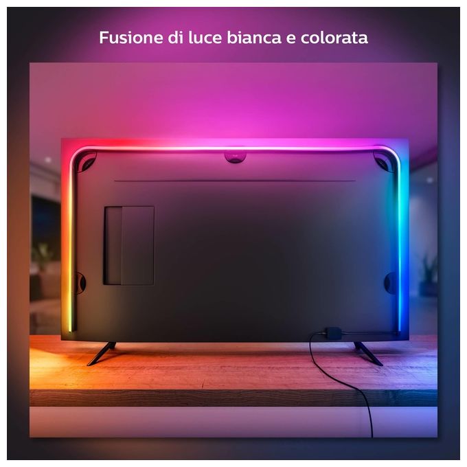Philips 8718699784799 Hue White and Color Ambiance Striscia LED intelligente Bluetooth Zigbee 20 W 1100 lm colore Nero
