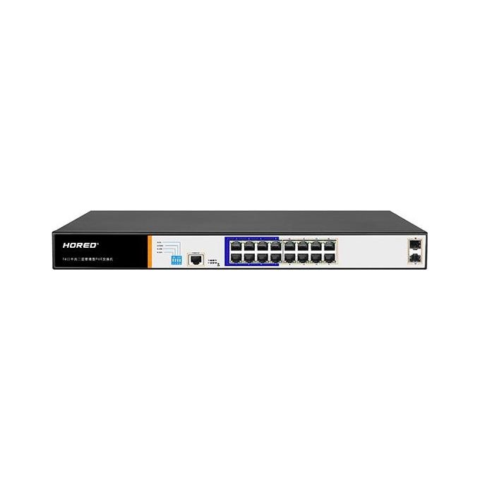 Link switch di rete 16 porte gigabit poe 250 watt + 2 porte sfp e una porta console rj45 layer 2