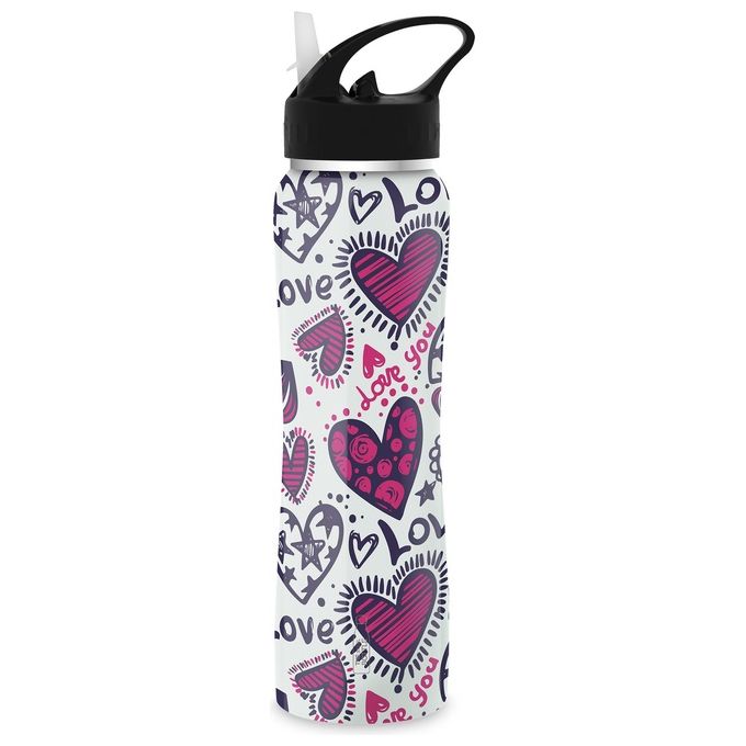 The Steel Bottle TSBMW44LOV Most Wanted Borraccia Termica 500 ml Acciaio Inox Doppia Parete Tappo con Cannuccia colore Love