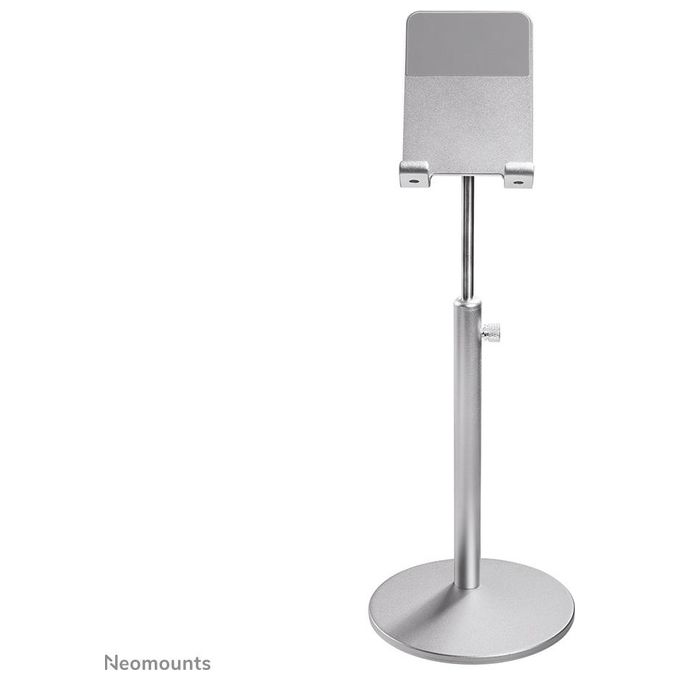Neomounts DS10-200SL1 Supporto per Telefono regolabile in altezza da 17 a 27 5 cm inclinazione 180° rotazione 360° colore Argento