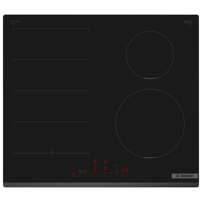 Bosch PIX631HC1E Serie 6 Piano cottura a induzione 60 cm 4 zone FlexInduction Home Connect PowerBoost colore Nero