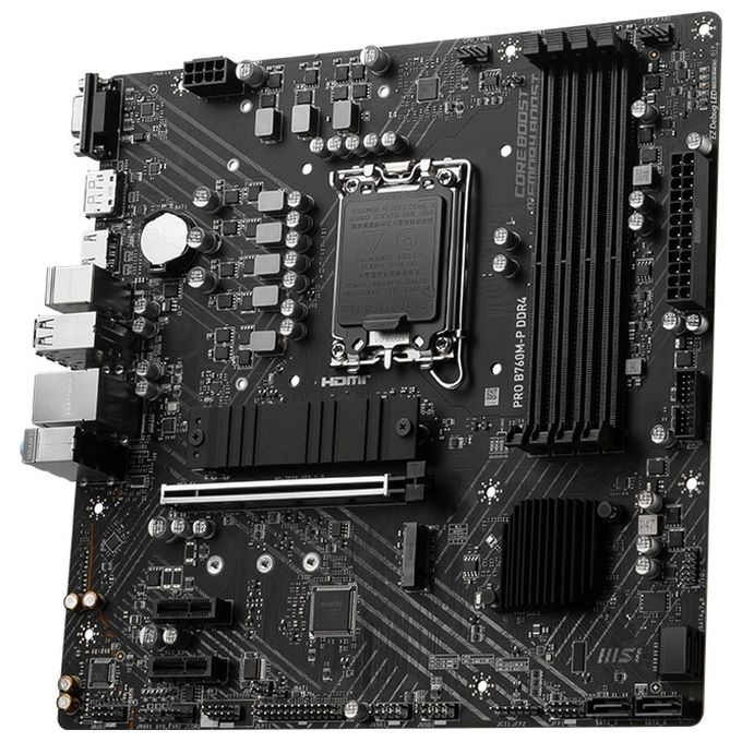 MSI PRO B760M-P DDR4 PRO B760M-P DDR4 Scheda Madre Intel B760 LGA 1700 micro ATX DDR4 128 GB M.2 SATA III 2.5 Gigabit Ethernet colore Nero