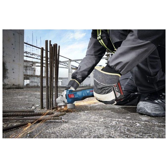 Bosch 0 601 9N4 100 GWS 18V-11 Smerigliatrice Angolare 12,5 cm 9000 Giri-min 18 V Batteria Li-Ion colore Nero Blu