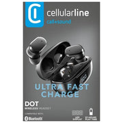 Cellularline BTDOTTWSK DOT Auricolari Bluetooth TWS In-ear Custodia di Ricarica Display LED Fast Charge 45 min Bluetooth 5.3 colore Nero