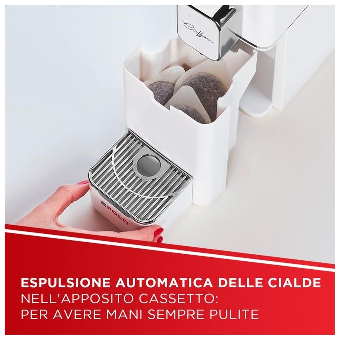 Polti PCEU0127 Coffea S15W Macchina da caffe' a Cialde E.S.E. 0,85 L 19 bar 1400 W 54 Cialde incluse colore Bianco